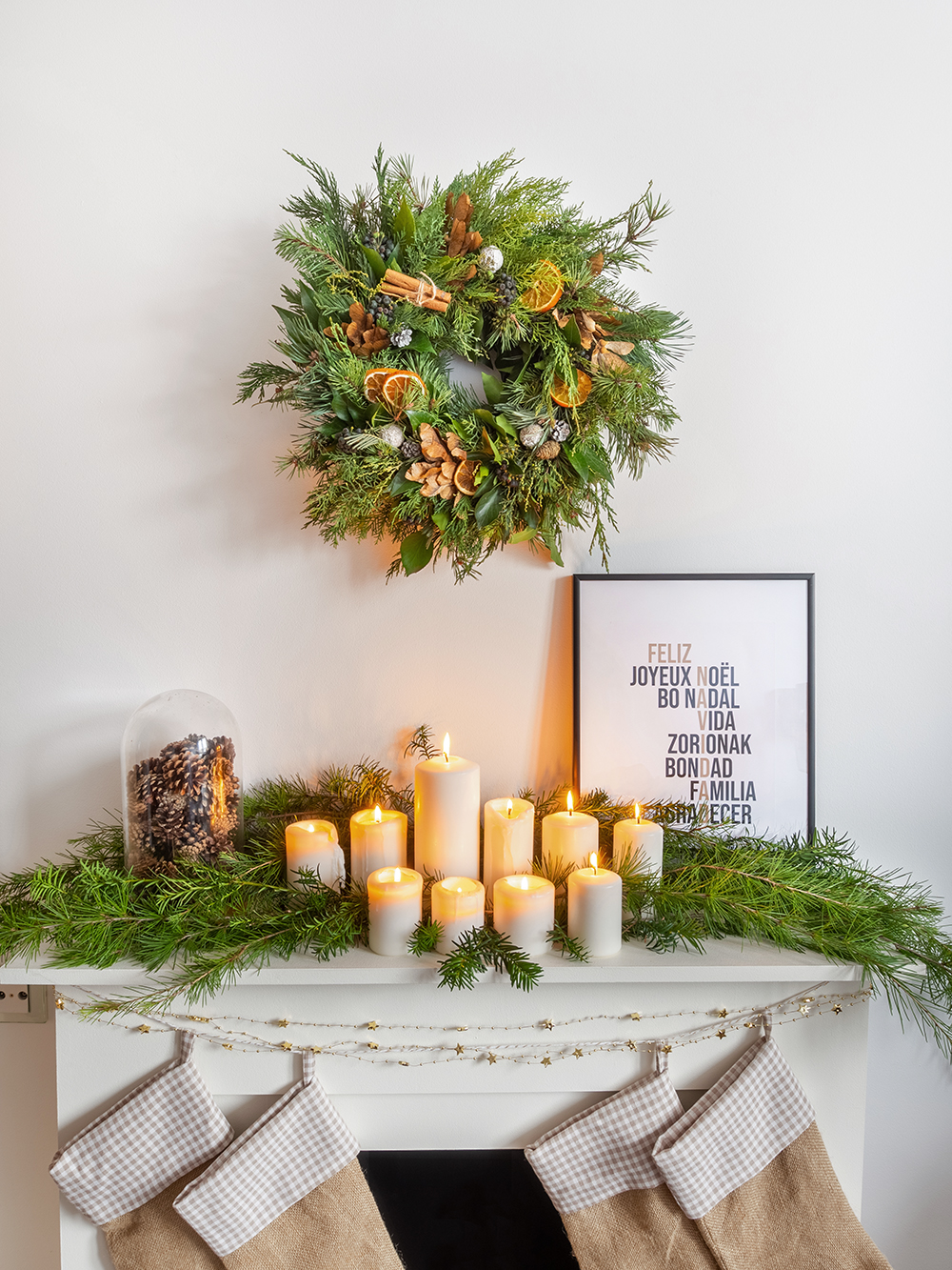 DIY Chimenea navideña de tablero de DM14